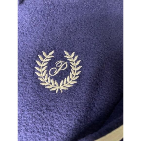 Victoria’s Secret PINK Cropped Quarter-Zip Sweatshirt – Blue with White Trim (NW - Picture 2 of 4